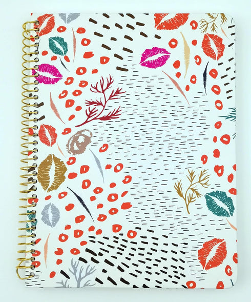 Medium Journal notebook?Hardcover ruled Gold spiral notebook 100g, 80 Sheets 6.5'' x 8.5'' with Interior PP Pocket, fo Students, Office, School Su...