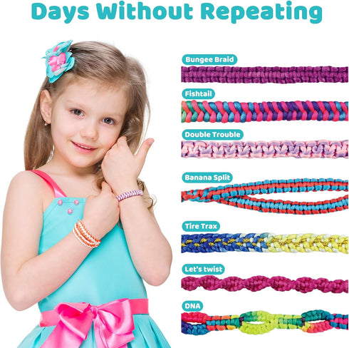 Friendship Bracelet Making Kit for Girls, DIY Braided Rope Kids Jewelry Making Kit Craft Toys for 6 7 8 9 10 11 12 Years Girls, Travel Activity Se...