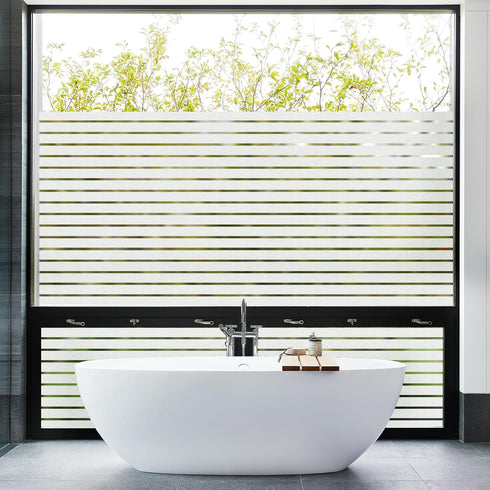 Viseeko Window Privacy Film: Frosted Glass Window Film Window Cling Privacy Film Door Window Covering Day and Night Privacy Window Film Heat Block...