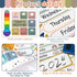 Augisteen 126 Pcs Boho Rainbow Calendar Bulletin Board Set with Seasons Festival Weather and Days of The Week Boho Classroom Calendar Cutouts Deco...