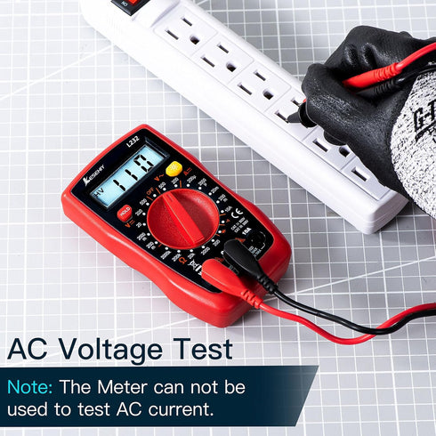 Digital Multimeter, Lesehiy Voltage Tester with AC DC Voltmeter & Ohm Volt Amp Tester, Multifunction Battery Tester, Pocket Meter with Backlight T...