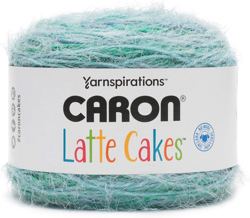 Caron Latte Cakes Self-Striping Yarn, 8.8 oz. / 250g, 530 Yards / 485 Meters (Velvet Teal 291222-22006)...