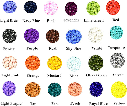 Mandala Crafts Glass Seed Beads for Jewelry Making - 9000 8/0 Seed Beads Small Beads Kit for Tiny Beads Jewelry Bracelet - 3mm Kaleidoscopic Seed ...