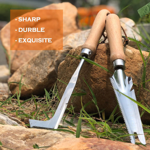 SHANFEEK Weed Puller Crack Weeder Weed Remover Tool for Yard Hoe Gardening Tools Stainless Steel One-Piece Molding (I-Type)...