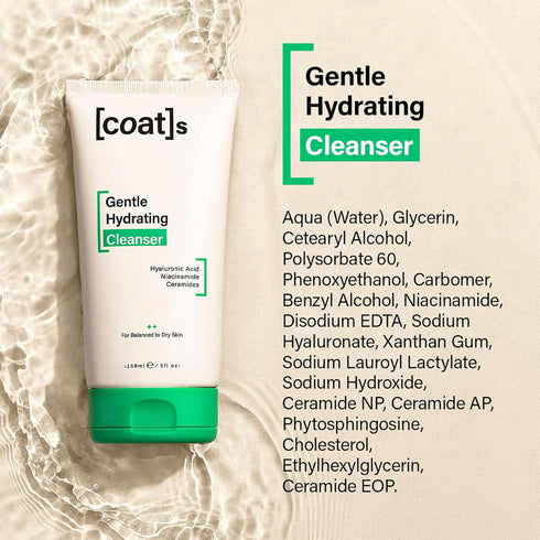 COATS Gentle Hydrating Facial Cleanser with Ceramides + Hyaluronic Acid to Moisturize. Face Cleanser for Women and Men. Face Wash + Face Care + Ma...