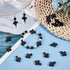 SUNNYCLUE 1 Box 40Pcs Black Cross Beads Easter Turquoise Cross Beads Bulk Mini Stone Gemstone Bead Small Spacer Bead for Jewelry Making Charms Ros...