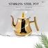 BESTOYARD Stainless Steel Teapot Coffee Pot for Camping Pitcher with Lid Camping Water Jug Whistling Kettle Gold Large Capacity Tea Pot Stainless ...