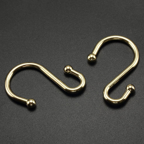 Gold Shower Curtain Rings Hooks, Set of 12 CHICTIE Decorative Shower Curtain Hooks, Premium Metal Rust Resistant S Shaped Hooks Hangers for Bathro...