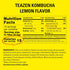 TEAZEN Lemon Kombucha Tea, Hydration Drink Mix, Sugar Free, Live Probiotics & Prebiotics, 10 Sticks, 1.76oz...