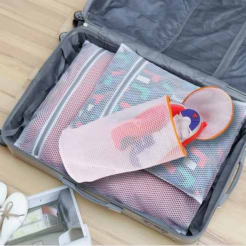 Kimmama Shoes Wash Bags,Sneaker Mesh Washing Bag,Shoe Cleaning Laundry Bag for Gym Shoes,Sneaker,Yeezt Boost,Slipper,Honeycomb Fabric,Orange Zippe...
