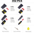 352PCS Automotive Waterproof Car Electrical Wire Connectors Plug Kit, 1/2/3/4 Male and Female Pin Connectors for Motorcycle, Truck, Car, Boats, Sc...
