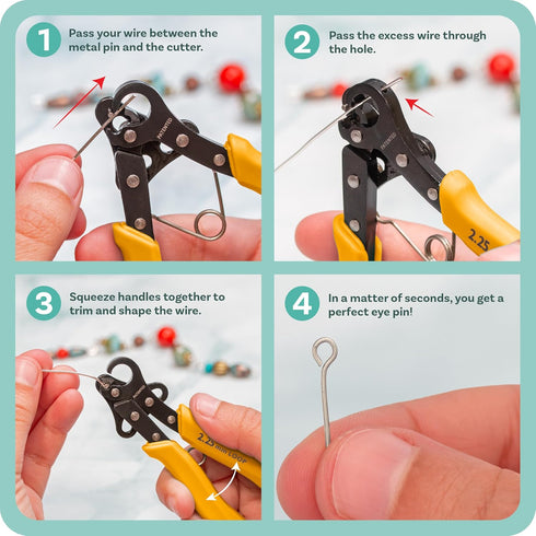 The Beadsmith One Step Looper – Create and Trim Consistent 2.25 mm Loops for Jewelry, Use With 18-26g Craft Wire...
