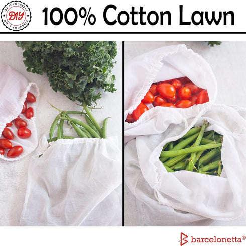 | Cotton Lawn Fabric | 100% Cotton | Thin | 58" Wide | Lining, Sewing, Air Feel Layer | Cloth, Solid (White, 2 Yard)...
