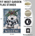 Welcome Winter Polar Bear Small Decorative Garden Flag, Buffalo Plaid Check Scarf Pine Tree Yard Lawn Outside Decor, Snowy Christmas Farmhouse Bur...