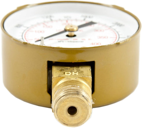 Forney 87728 Acetylene Gauge, High Pressure, 2-Inch-by-1/4-Inch NPT, 0-400 PSI...