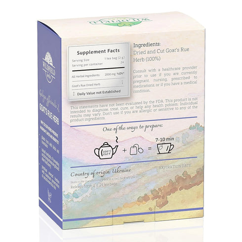 24 bags Goat’s Rue Goat's Goats Rue Herb Tea (Galega officinalis L.) - 24 Count 2g Tea Bags Goats Rue Herbal Tea french lilac ruda de cabra...