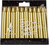 Mega Candles 20 pcs Unscented Gold Exquisite Mini Taper Spell Candles, 4 Inch Tall x 1/2 Inch Diameter, Magic Chimes, Enchantment, Casting Rituals...
