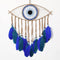 Holmgren Evil Eye Dream Catchers - Handmade Blue Dreamcatcher for Wall Art Apartment Decor, Good Luck Charm for Home Offices Living Spaces (Blue)...