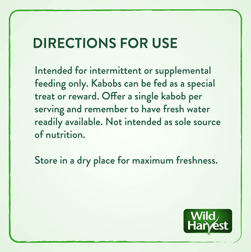 Wild Harvest Fruit Kabobs, 6 Count, for Pet Rabbits, Guinea Pigs, Hamsters, Gerbils, Mice and Rats...