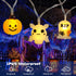 Halloween Lights Outdoor, 15FT Battery Operated Halloween Lights 30 LED 3D Ghost Tombstone Bat Pumpkin String Lights with Timer, 8 Lighting Modes ...