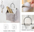 2 Pack Wall Hanging Storage Bag, Hanging Organizer Bag with Sticky Hook, Wall Organizer for Dormitory Bathroom Bedroom Kitchen (Grey)...