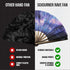 SoJourner Bags Rave Fan - Large Folding Fan - Clack Fan Hand Fan for Raves, Halloween, Burlesque, Rainbow Outfits for Women & Festival Accessories...