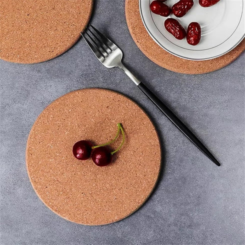 Round Trivet for Hot Pans, 6 Pack Cork Coasters for Drink, Coffee, Tea, Pots, Pans, DIY Coaster Crafting 4inch...