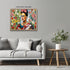 Posterizer 1 pcs- Frida Kahlo inspied art with floral background-Famous Figures Art Collection-Abstract & Modern Art- Living Room Bedroom Decor- u...