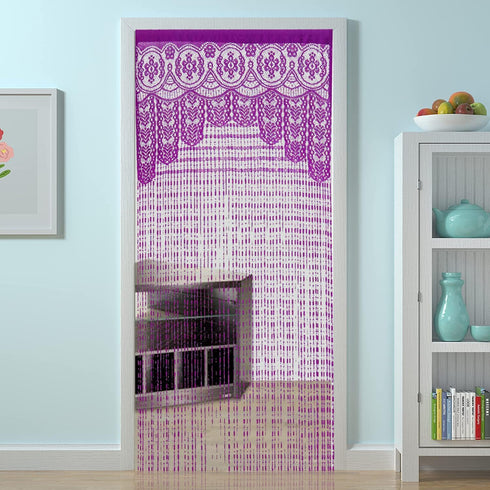 String Door Privacy Lace Curtain Macrame Boho Doorway Window Curtains for Wall Divider Windows Door Covers Decorative Room Separation (35×96in/90×...