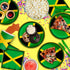 Jamaican Flag Jamaica Birthday Party Supplies Set Plates Napkins Cups Tableware Kit for 16...