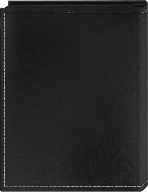 Pioneer LLL46 "Live, Laugh, Love" Embroidered Frame Cover Sewn Leatherette Mini Photo Album, Black...