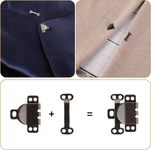 60 PCS Sewing Hooks and Eyes Closure Pants Hooks for Waist 4 Colors Dress Hooks Sewing Hook and Bar Fasteners Sewing DIY Craft Bra Hooks Replaceme...