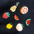 16PCS Cute Fruit Pin Set Strawberry Avocado Peach Pineapple Banana Cherry Brooch Cartoon Badge Lapel Backpack Scarf Decoration...