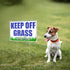 3 PC Keep Off Grass Sign with Stake - 8 x 12 Double Sided Coroplast Do Not Walk on Grass Sign - Keep Dogs Off Lawn - Stay Off Grass Signs for Yard...