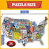USA License Plate Map 1000 Piece Jigsaw Puzzle in the Shape of the US - 31 inches long - Cool Wall Art...