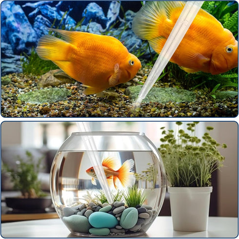 Manual Fish Tank Cleaner Water Changer Aquarium Dropper, 30ml Fish Tank Cleaning Waste Remover, Aquarium Clean Pipette Dropper, Mini Aquarium Grav...