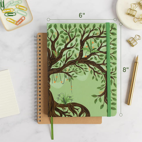 Rileys Tree of Life, 8" x 6", Blank Journal 240 Pages, Ivory Paper, Blank Notebook for Men and Women, Unlined Journal, Drawing Notebook, Great Gif...