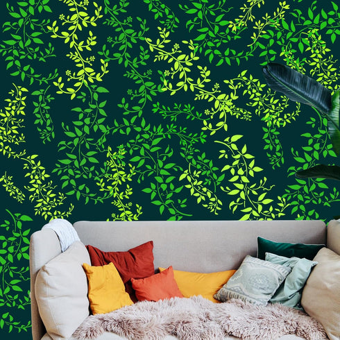 16 Inch Large Leaf Vine Ivy Branches Stencils for Painting on Walls, Reusable Wall Paintng Stencils for Furniture Canvas Wood Home Decor DIY Art C...