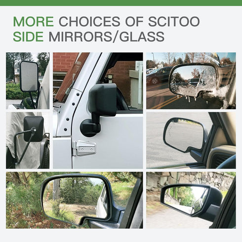 SCITOO Side View Mirror Glass Driver Left Side Mirror Glass Fit For 2006-2013 For CHEVROLET IMPALA HEATED Chrome Flat Replacement Exterior Mirror ...
