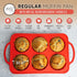 Regular Size 6 Cup Silicone Muffin Pans for Baking - Non-Stick Silicone Cupcake Pans for Baking, Easy-Release, Metal Handles, BPA-Free, Dishwasher...