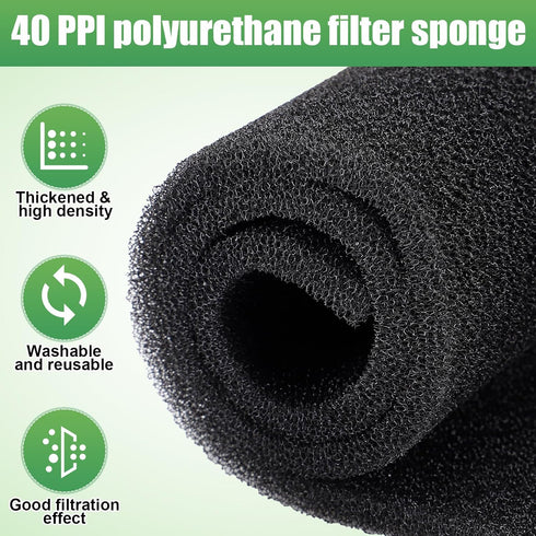 2 Pcs Window Air Conditioner Filters - 24 x 15 x 1/4 in Cut to Fit Foam Replacement Filters, Compatible with FRIEDRICH, GE, HEPA, Next Gen AC Wind...