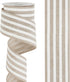 HUIHUANG Striped Burlap Ribbon Wired Grey White Stripe Rustic Wired Edge Ribbon 2.5 Inch X 10 Yards Grey Stripe Ribbon for Wreaths Crafts Gift Wra...