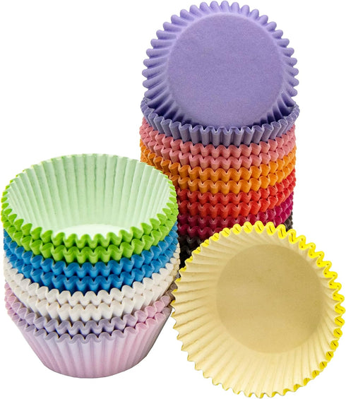 Cupcake Liners Standard Cupcake Cups 500 Pcs Cupcake Wrappers Papers Baking Cups for Cake Balls, Muffins, Cupcakes and Candies (12 Colors, 500 Pcs...