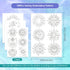 GLOBLELAND 4 Sheets Sun and Moon Pattern Water Soluble Hand Sewing Stabilizers for Fabric Embroidery Stitch Practice Embroidery Stickers Wash Away...