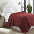 Sun Yin 100% Cotton Soft Cozy Twin Blanket, Burgundy, Wine...