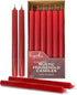 Hyoola 10 Inch Dinner Candles - 12 Pack - Red Tall Unscented Rustic Long Burning Candle Sticks...