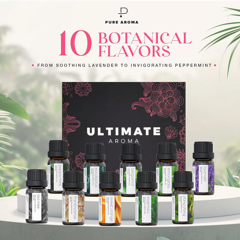 Essential Oils by Ultimate Aroma 100% Pure Therapeutic Grade Oils kit- Top Aromatherapy Oils Gift Set- Each Bottle 10ML...
