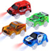 Tracks Cars Magic,Light Up Magic Toy Race Cars Glow in The Dark Toy Cars Gifts for 3 4 5 6 7 8 Kid,Boy&Girl with 5 LED Flashing Light Battery Oper...