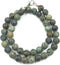 Natural African Turquoise Gemstone Round Beaded Stretchable 15.5" Inches Choker Necklace For Girls and Women, Unisex Necklace, Handmade Necklace,B...