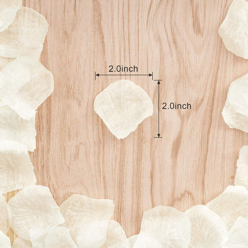 HongyiTime 1200 PCS Artificial Silk Rose Petals Decoration for Romantic Night, Wedding, Event, Party, Decoration,Rose Petals (Ivory)...